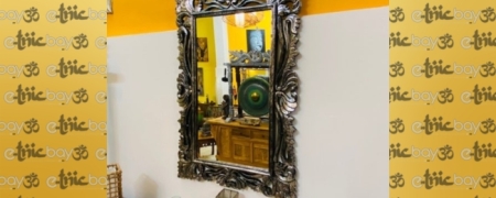 Specchio Etnico Anticato color Argento